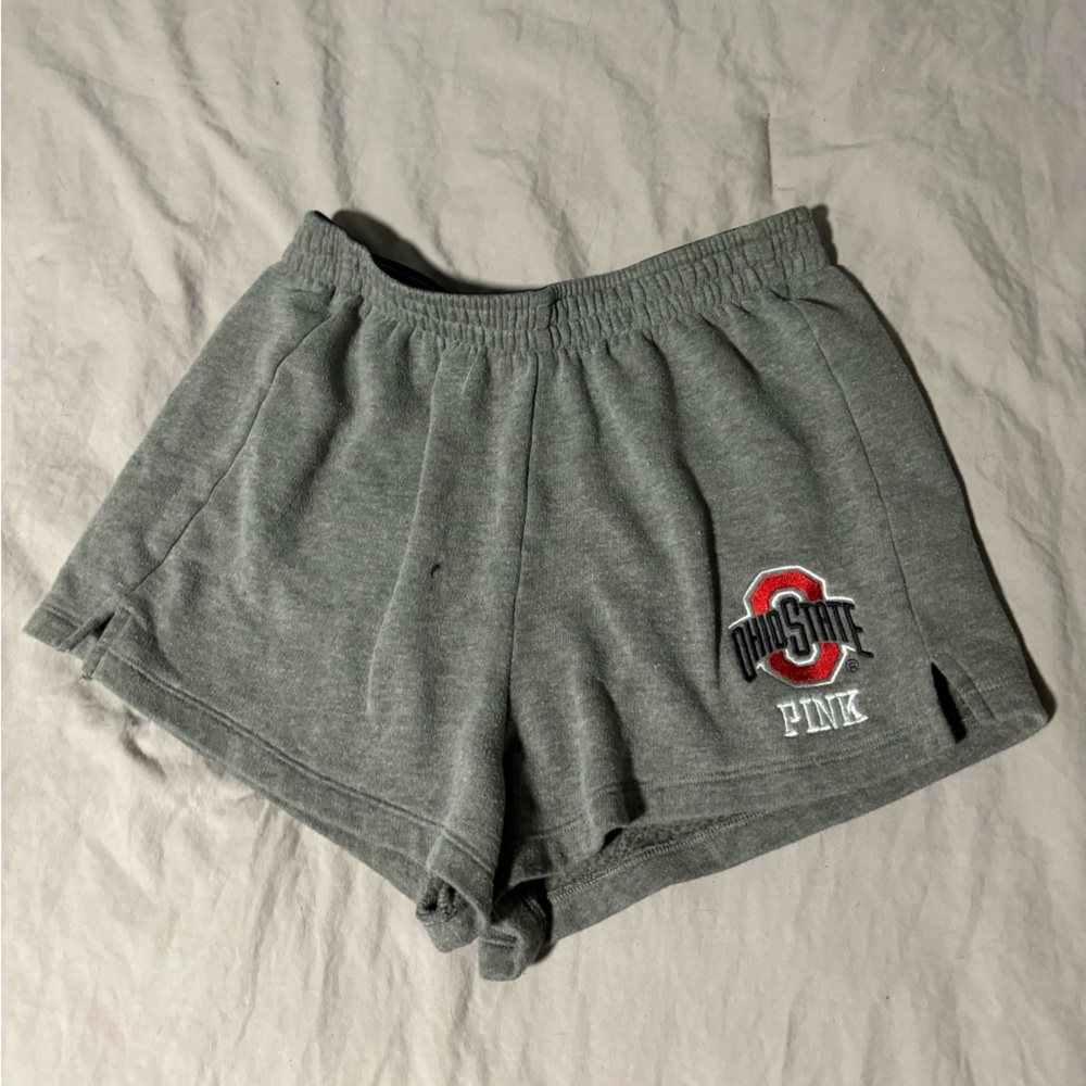 ohio state PINK sweat shorts